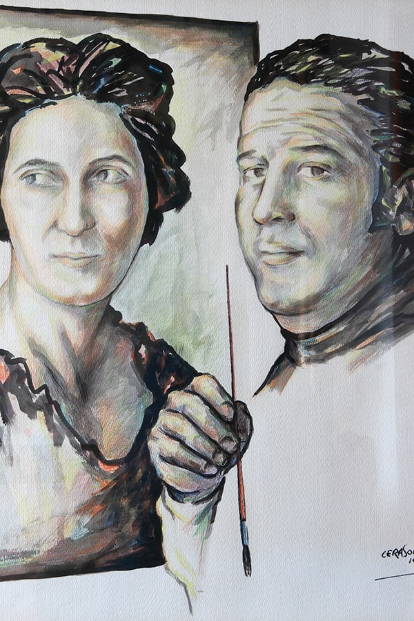 Autoritratto con la moglie 1971 Museo Cerasoli